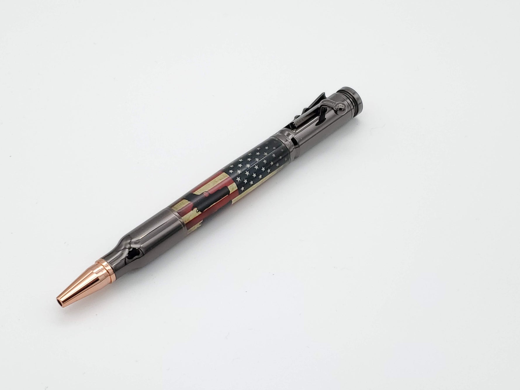 Bolt Action 30 Cal Ballpoint Pen 1911 Handguns in Gun Metal Finish image 0