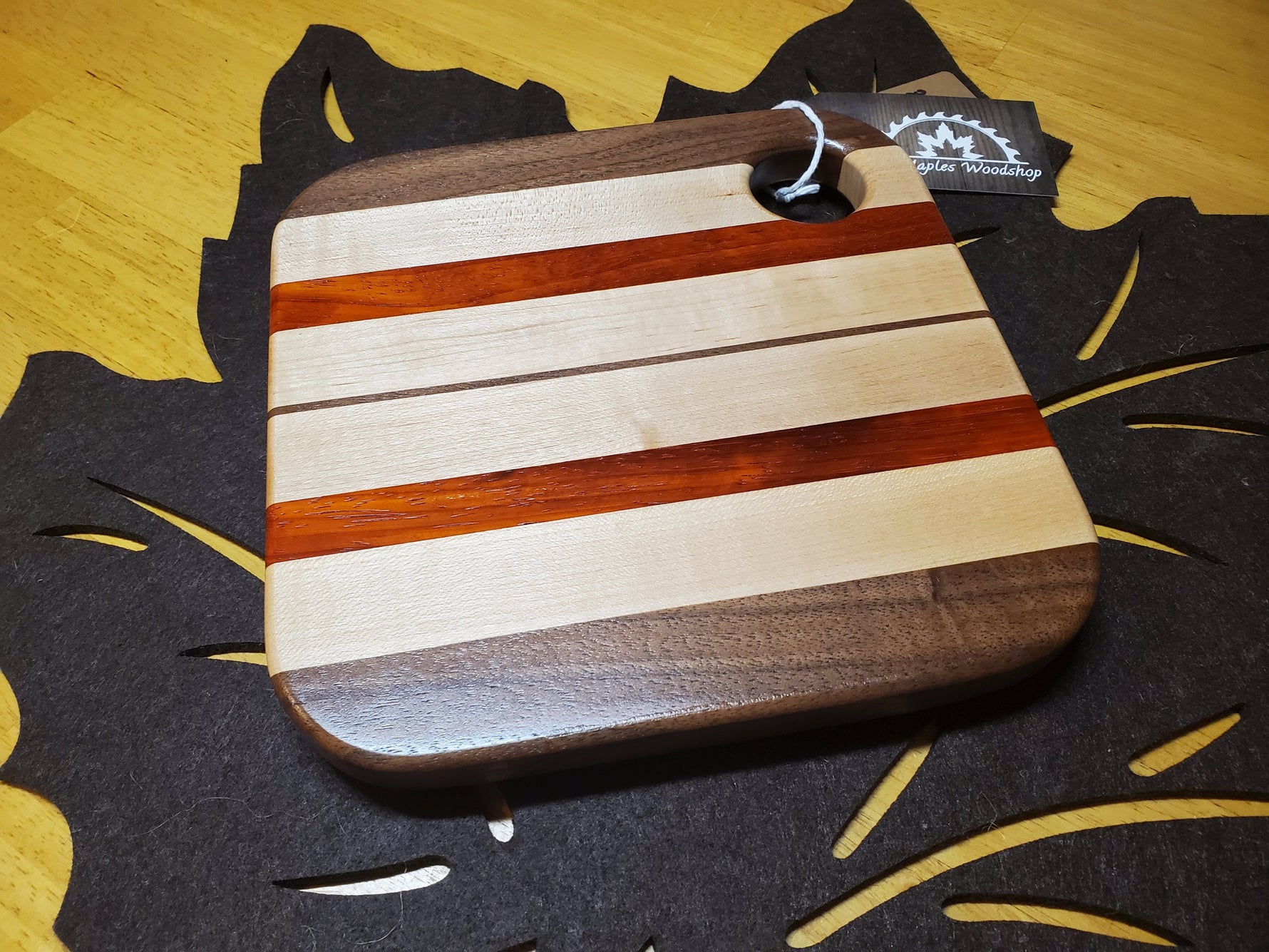 Trivet- Walnut, Maple, Padauk image 0