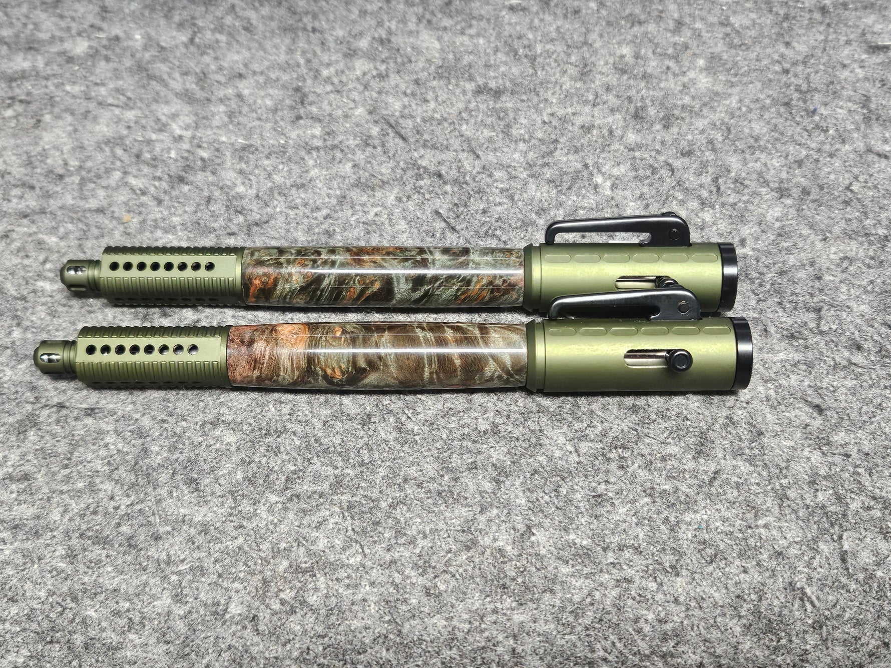 Semi-Auto Bolt Action Ballpoint Pen with Triple Dyed Maple Burl image 0