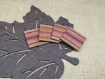 4pc Coaster Set- Walnut & Purpleheart image 1