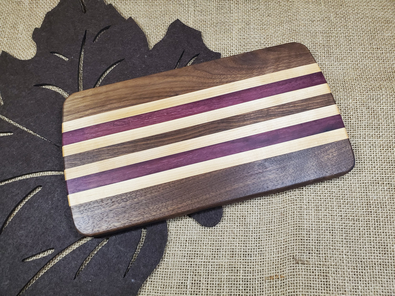 Walnut, Purpleheart & Maple Cutting Board image 2