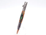 Maple Burl & Green Resin Bolt Action Ballpoint Pen image 7