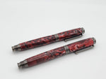 Fountain Pen & Rollerball Set | Red Swirl Virage Gun Metal image 0