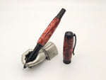Hot Spot Pink Diamond Knurl Black Chrome Rollerball Pen image 1