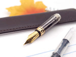 Premium Classic 24k Gold Fountain Pen | Rare Buckeye Burl Hardwood image 12