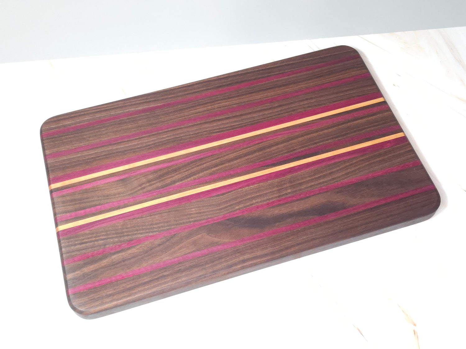 Walnut, Purpleheart & Cherry Cutting Board image 0