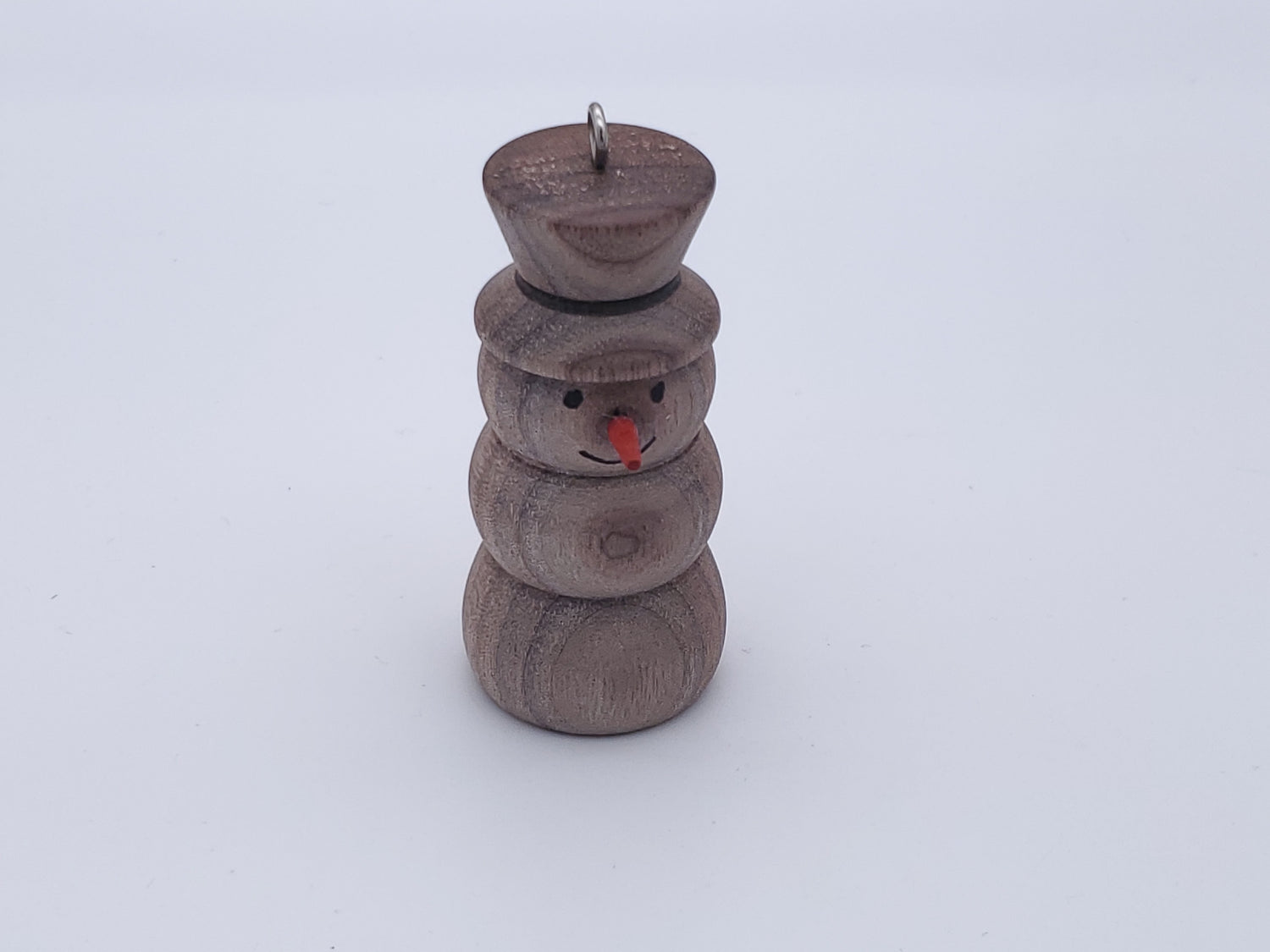 Handmade Wooden Snowman Ornament image 0