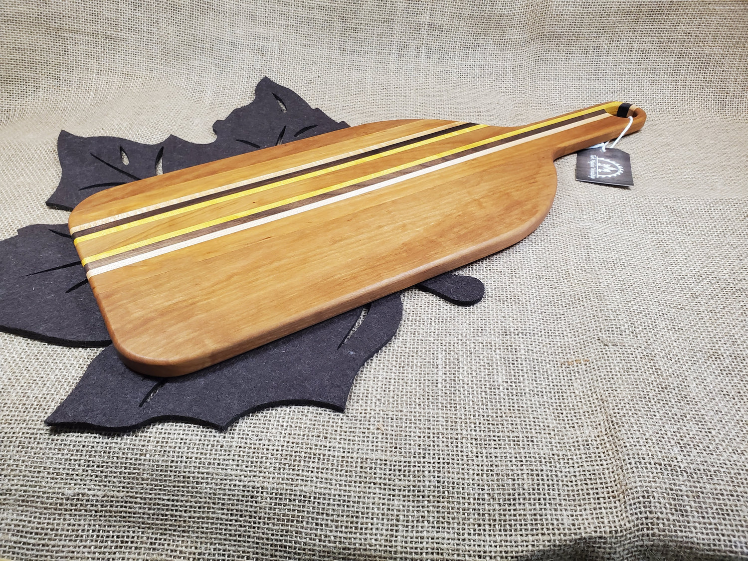 Cherry, Walnut, Yellowheart & Maple Cutting Board image 0