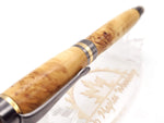 Classic Elite2 24k Gold & Gun Metal Fountain Pen | Yellow Cedar Burl Hardwood image 6