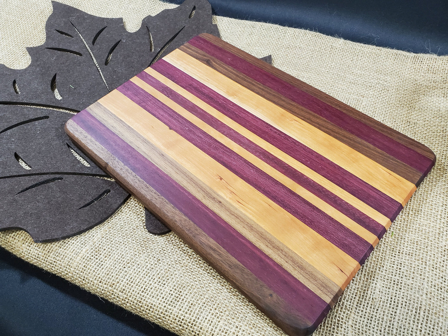 Walnut, Purpleheart, &  Cherry Cutting Board image 1