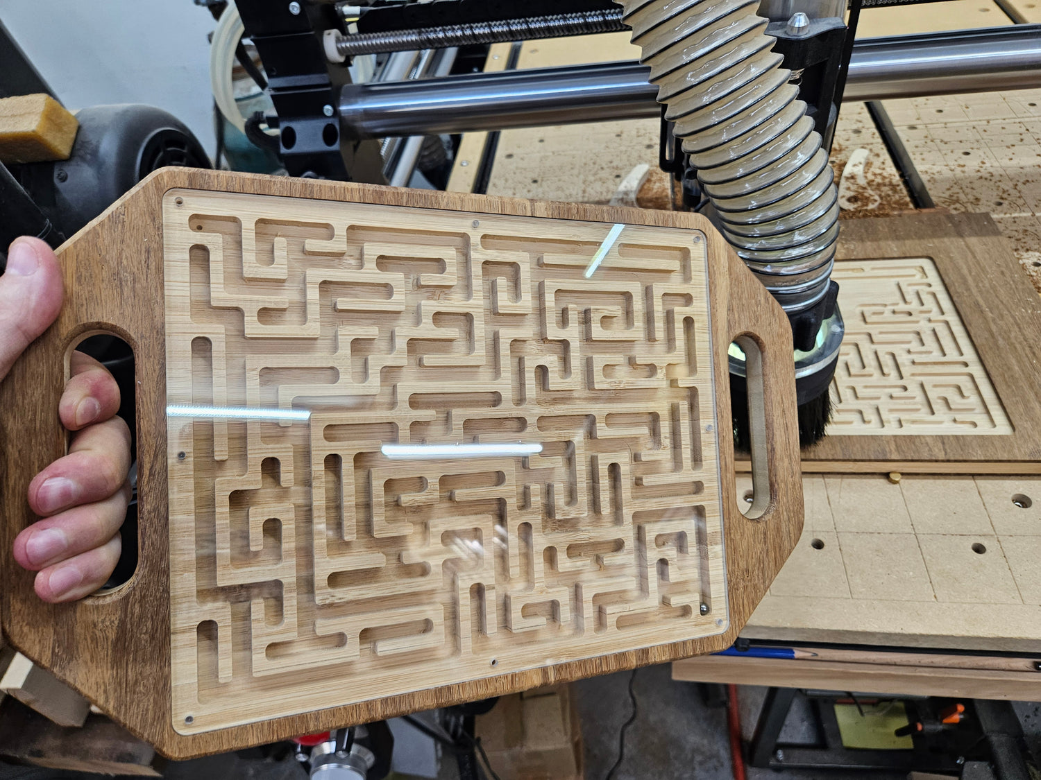 Bamboo Marble Maze 15" × 9.25"