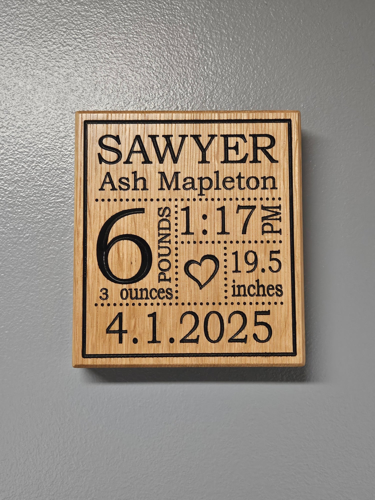 Birth Announcement Baby Stats