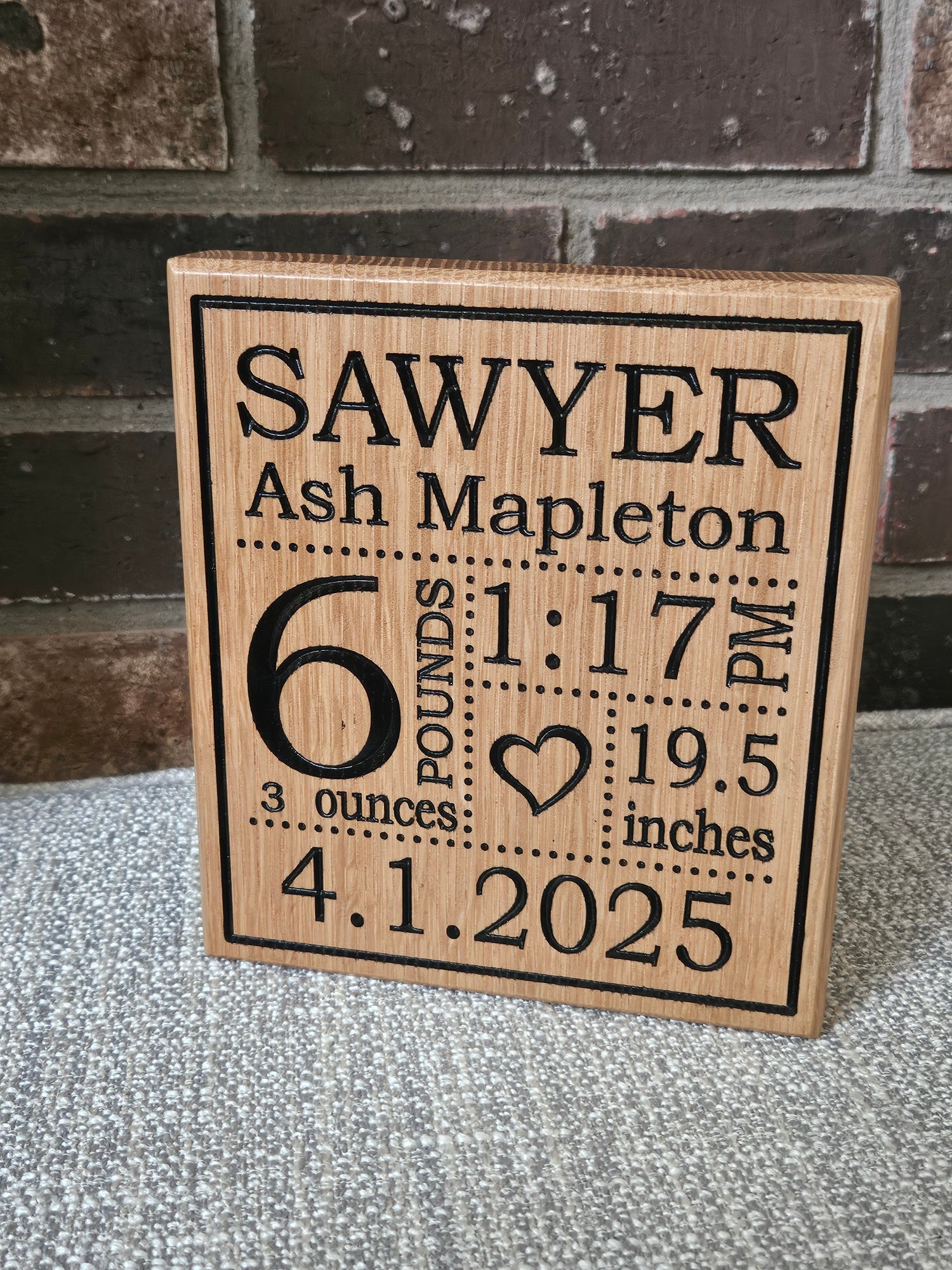 Birth Announcement Baby Stats