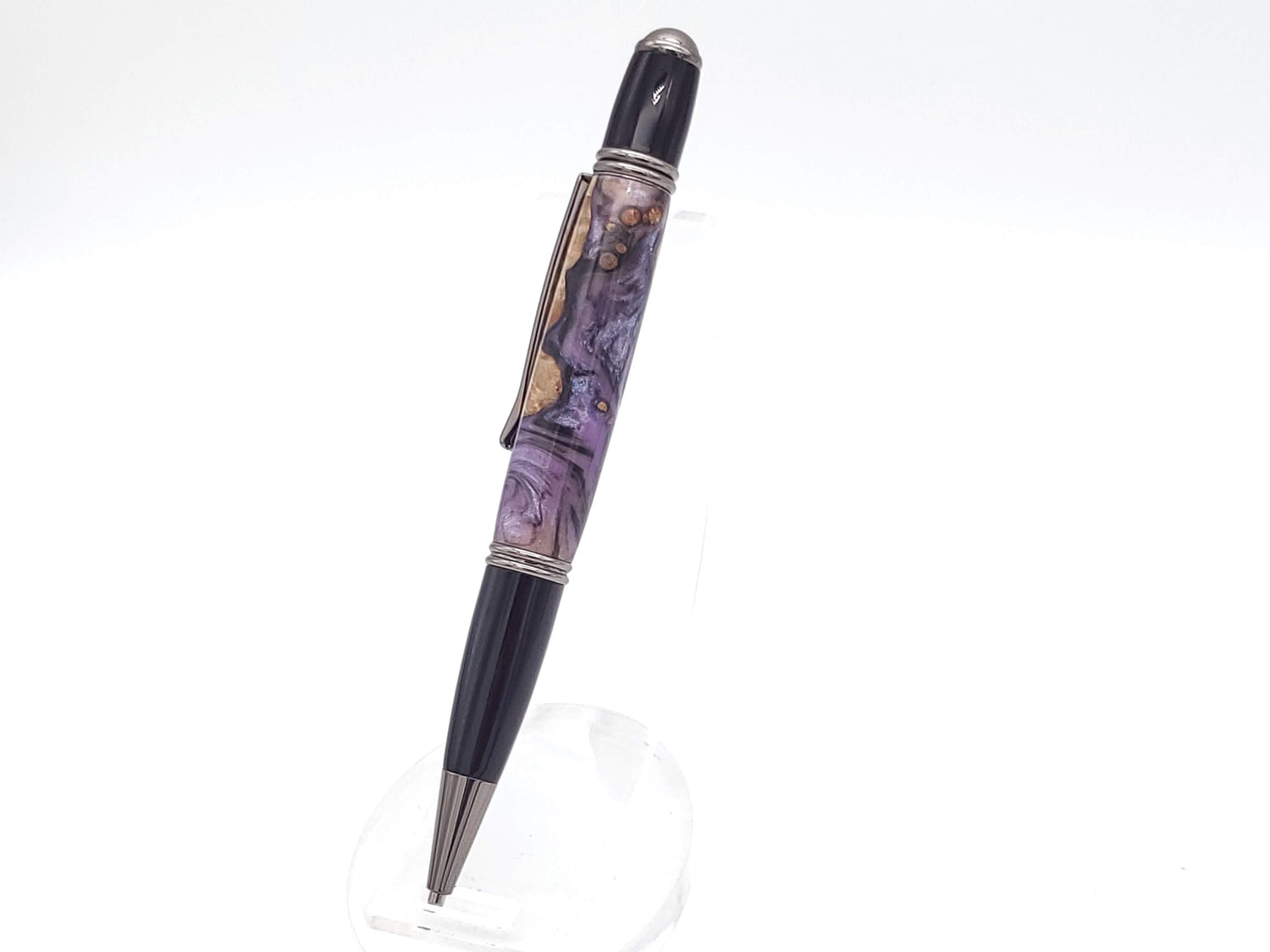 Maple Burl & Resin Gatsby Ballpoint Twist Pen image 2