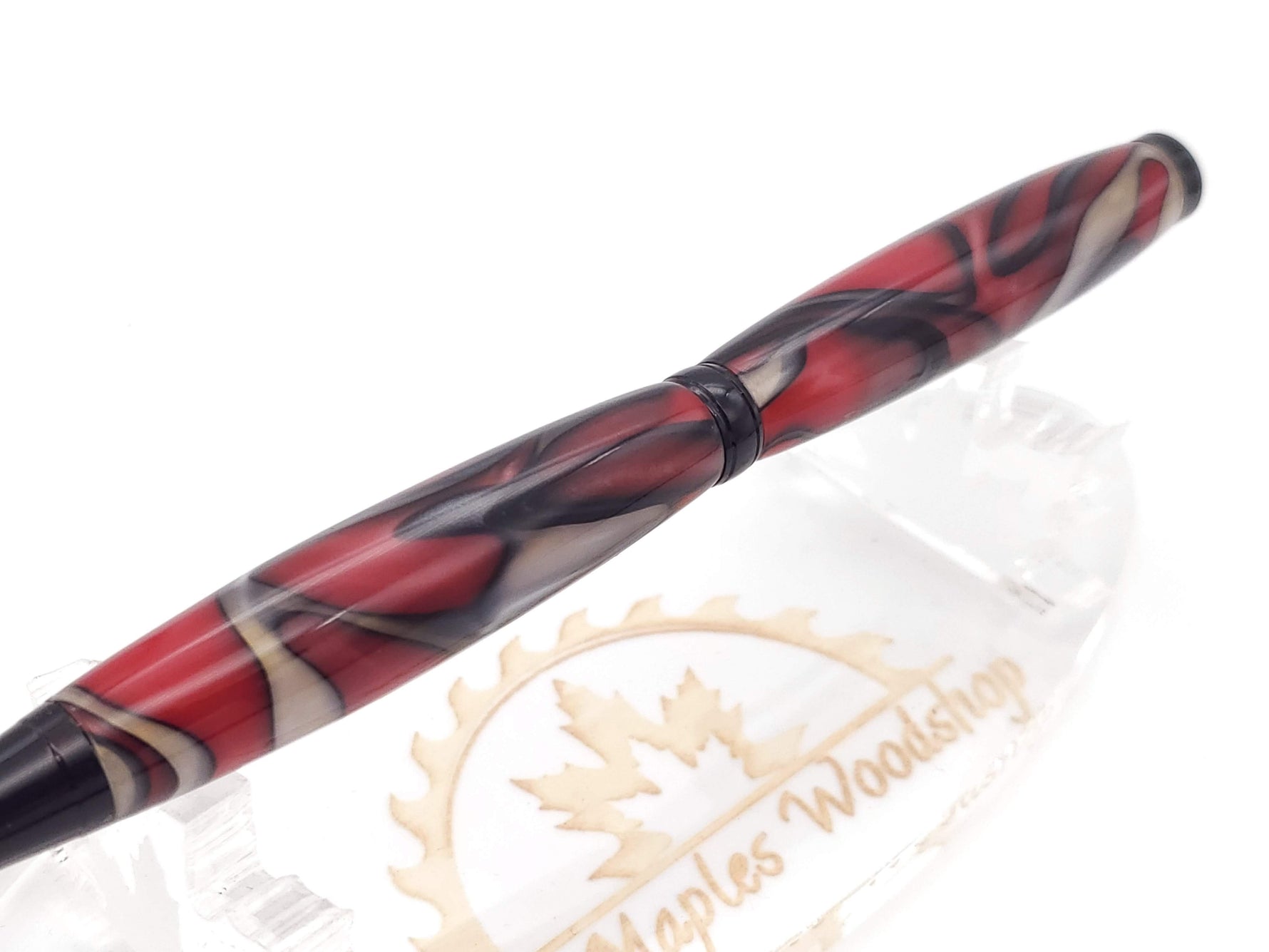Red & Black Acrylic Ballpoint Twist Pen image 6