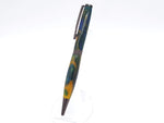Green, Blue & Gold Acrylic Trimline Twist Pen image 4