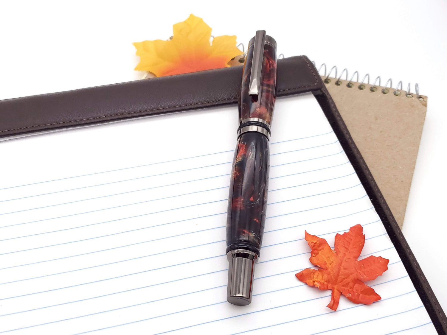 Cameron Fountain Pen in Gun Metal Finish image 2