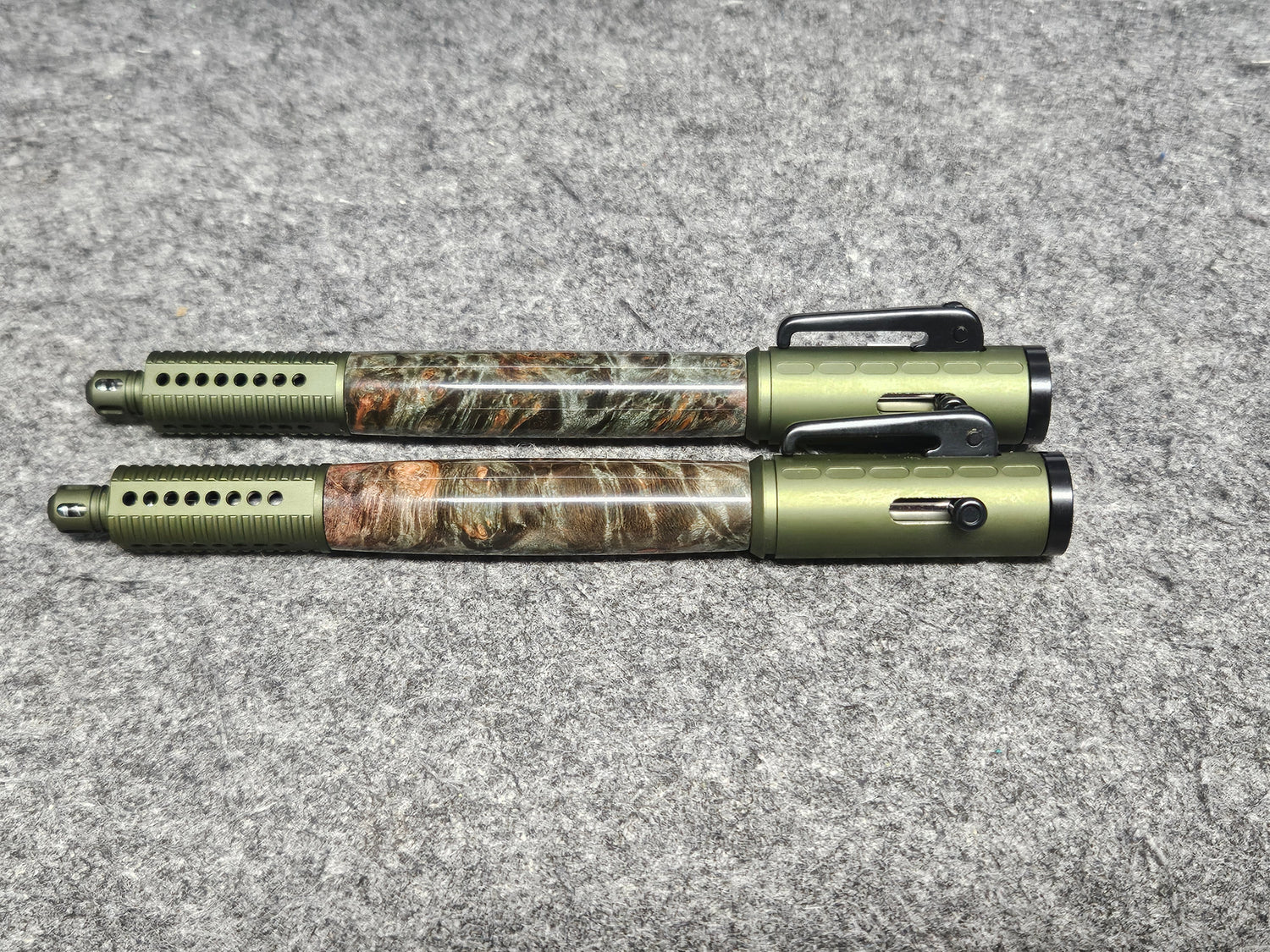 Semi-Auto Bolt Action Ballpoint Pen with Triple Dyed Maple Burl image 0