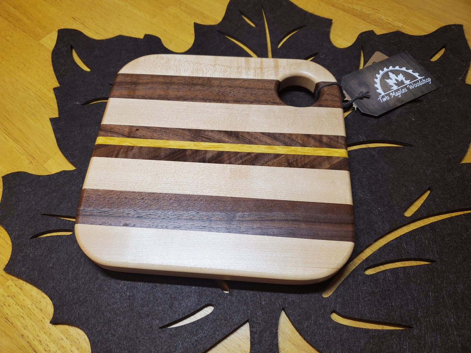 Trivet- Maple, Walnut, Yellowheart image 1