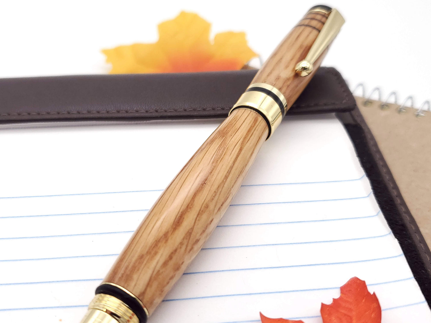 Premium Classic 24k Gold Fountain Pen | Jack Daniels Whiskey Barrel image 0