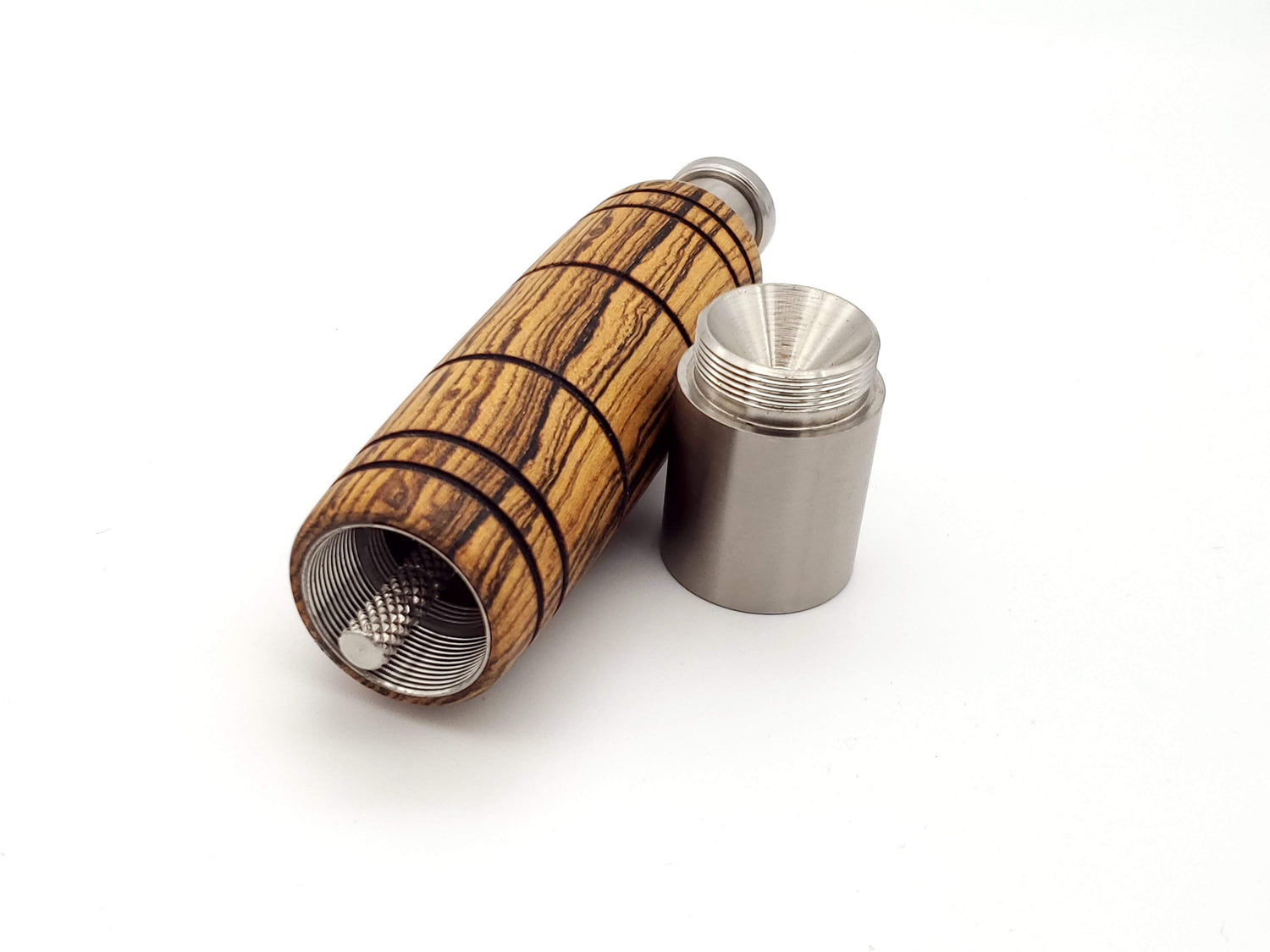 Whiskey Barrel Grinder, Push Action, Pepper Mill, Salt Grinder image 2