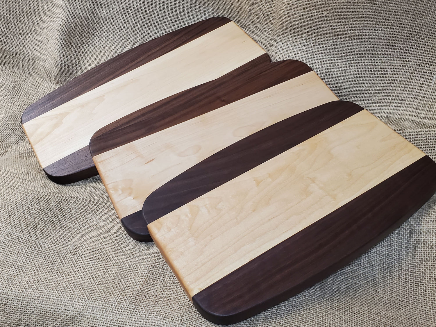 Walnut & Maple Oval Cutting Boards image 1
