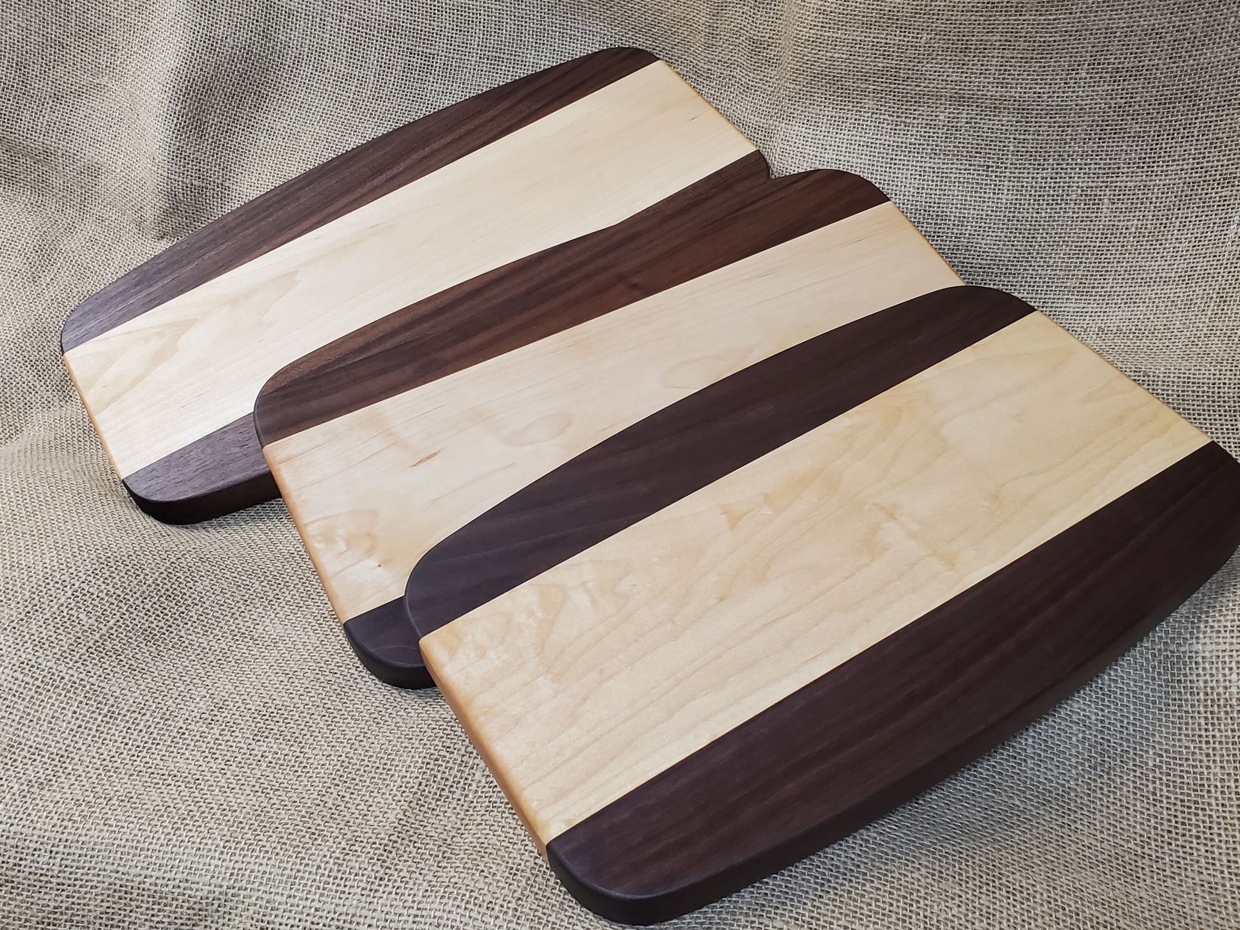 Walnut & Maple Oval Cutting Boards image 1