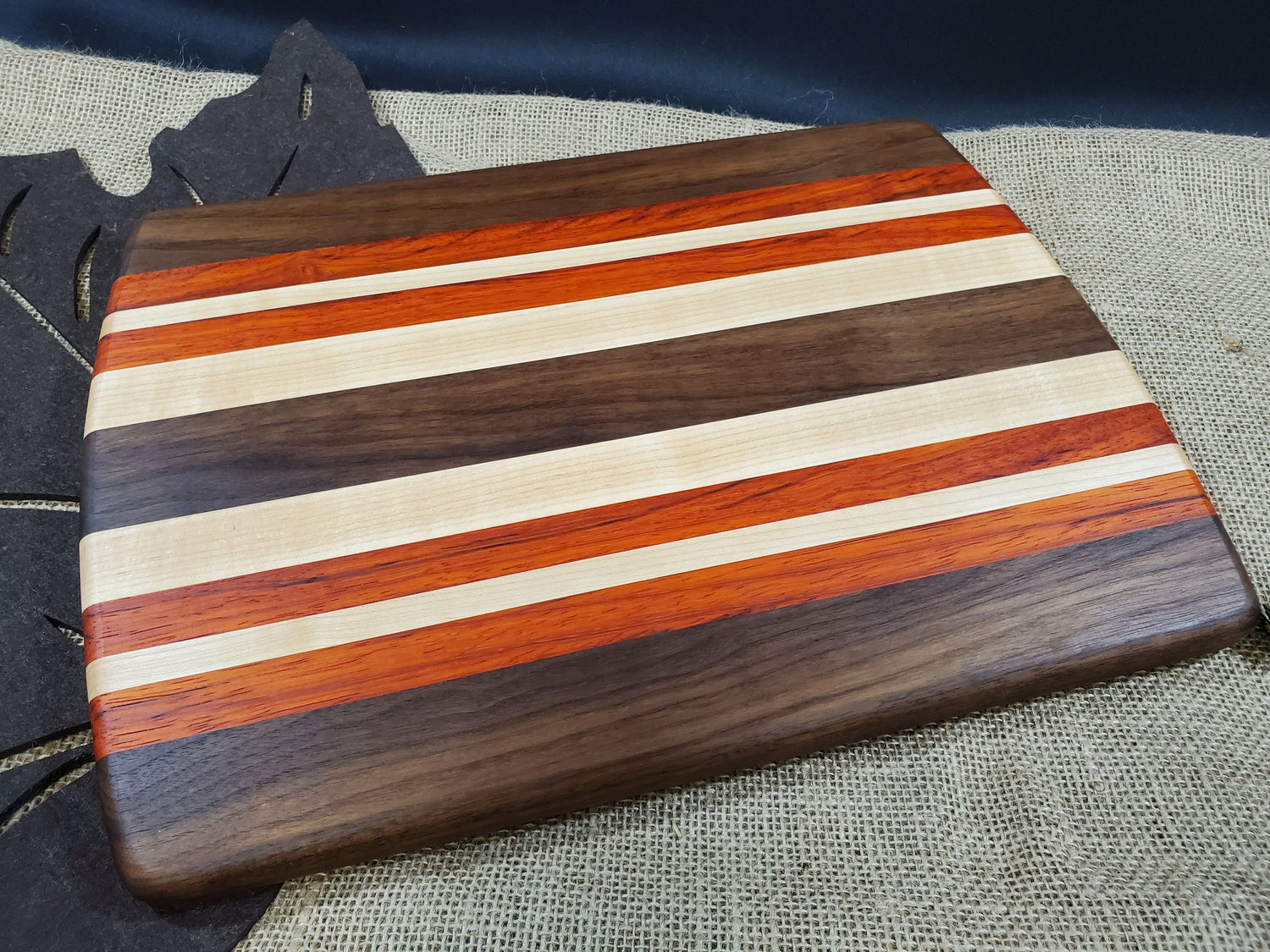 Walnut, Padauk & Maple Cutting Board image 1