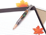 Maple Burl & Green Resin Bolt Action Ballpoint Pen image 8