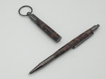 Mini Keychain Pen with Triple Dyed Maple Burl image 0