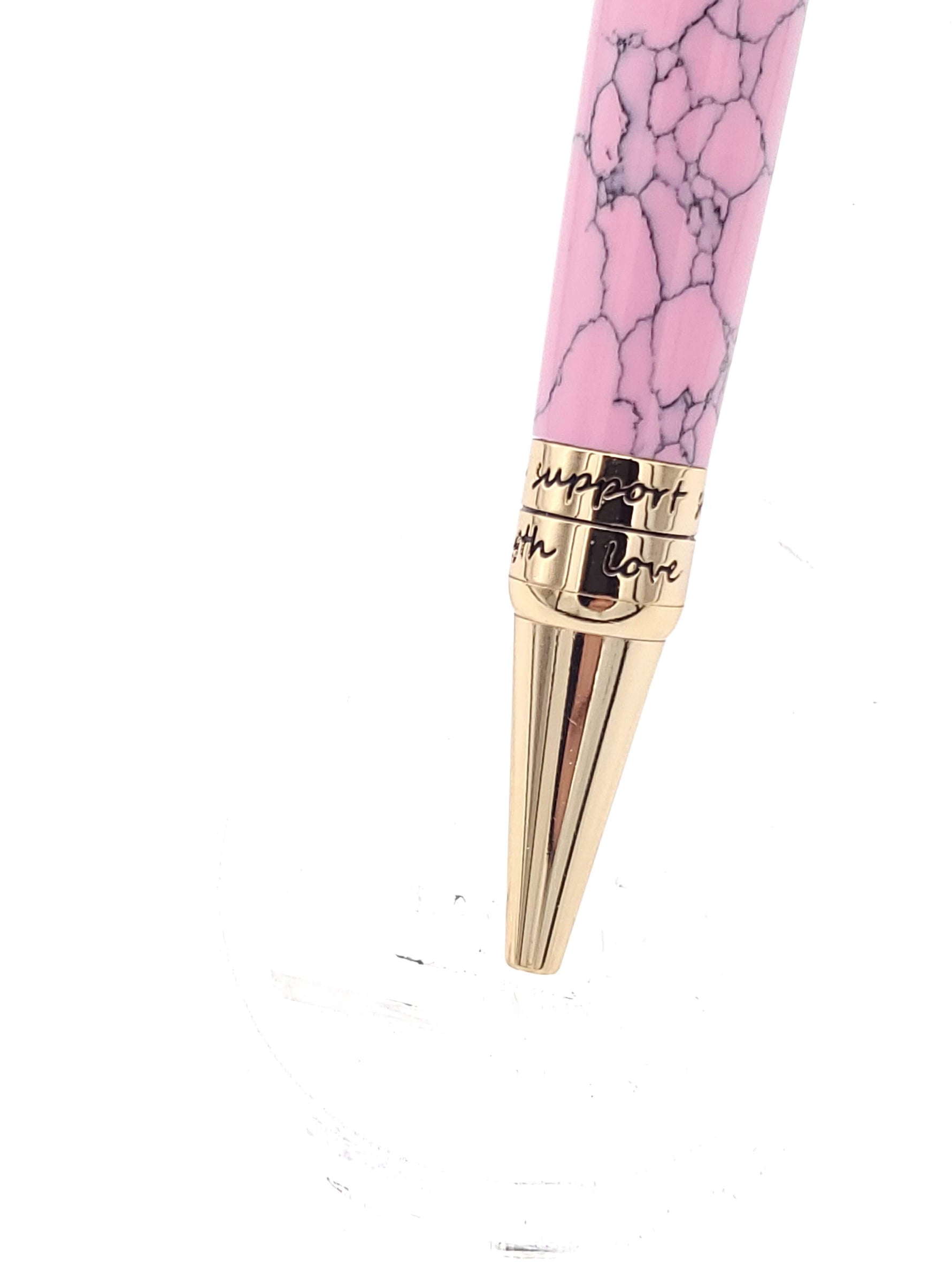 Hope Breast Cancer Pen- Pink Marble image 5