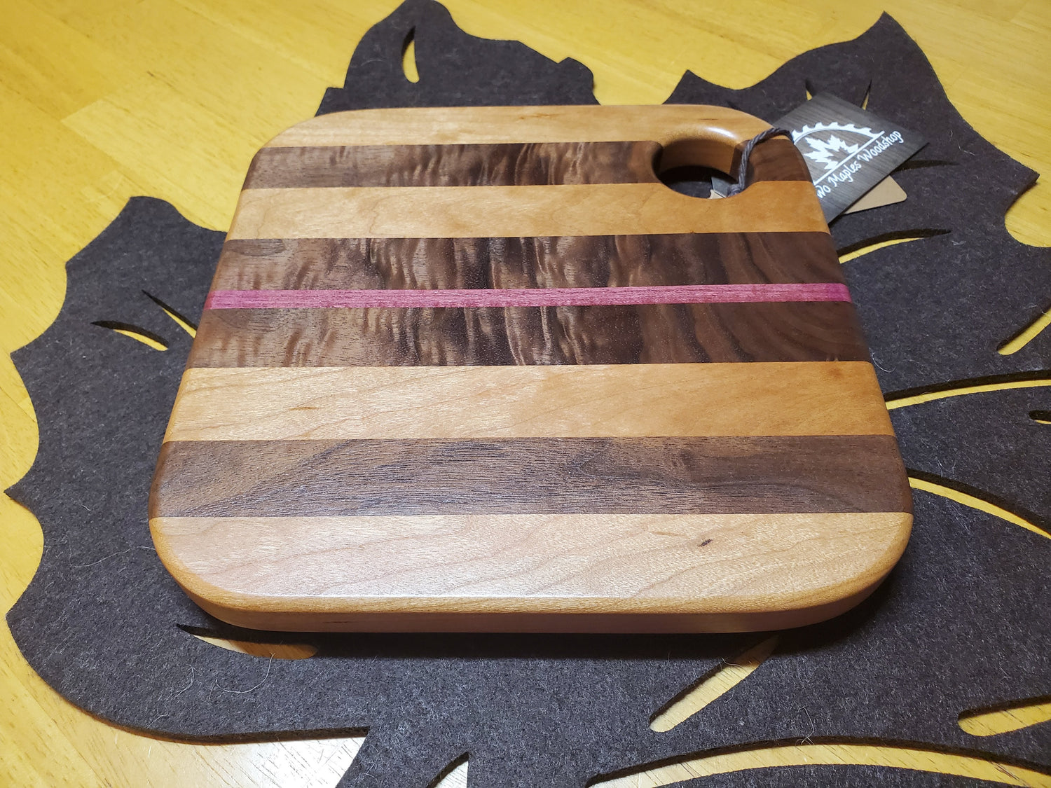 Trivet- Cherry, Walnut, Purpleheart image 0