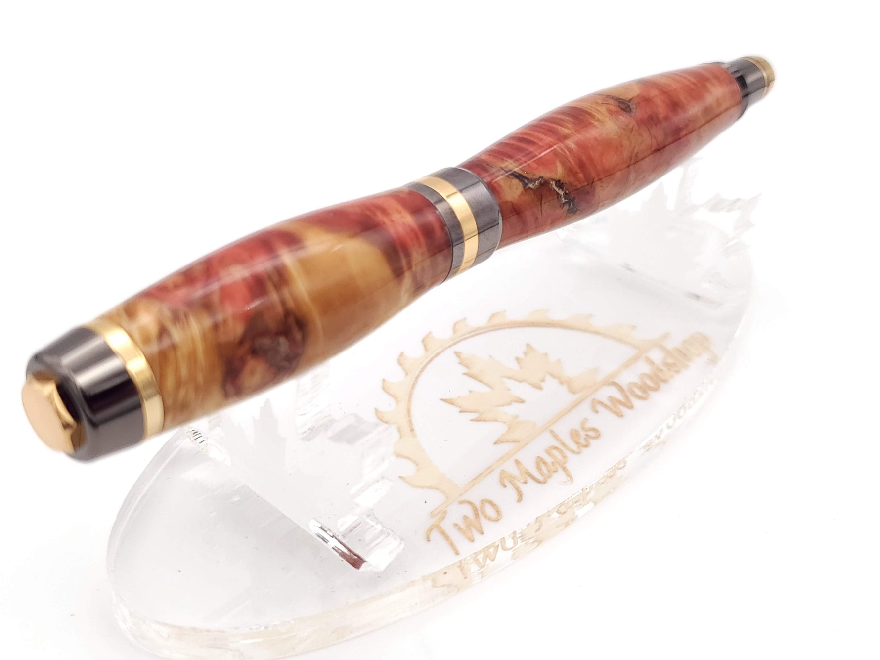 Fountain Pen & Rollerball Set | Box Elder Burl image 9