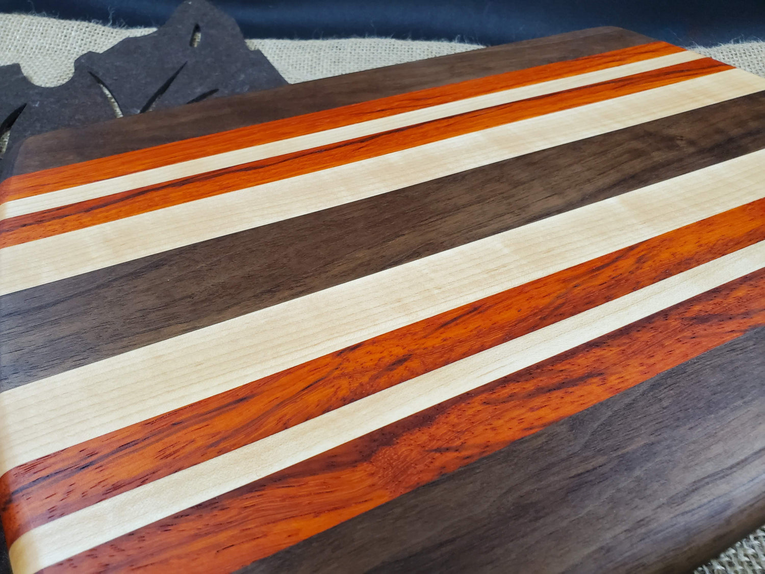 Walnut, Padauk & Maple Cutting Board image 2