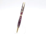 Crimson & Silver Acrylic Ballpoint Twist Pen image 3