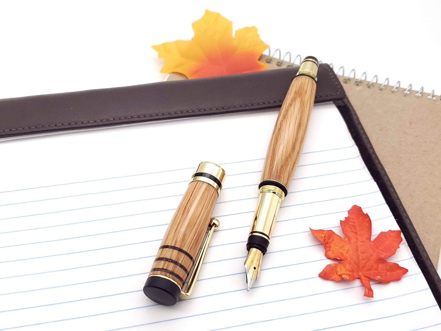 Premium Classic 24k Gold Fountain Pen | Jack Daniels Whiskey Barrel image 2
