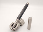 Black & Silver DiamondCast Raw 303 Stainless Rollerball Pen image 1