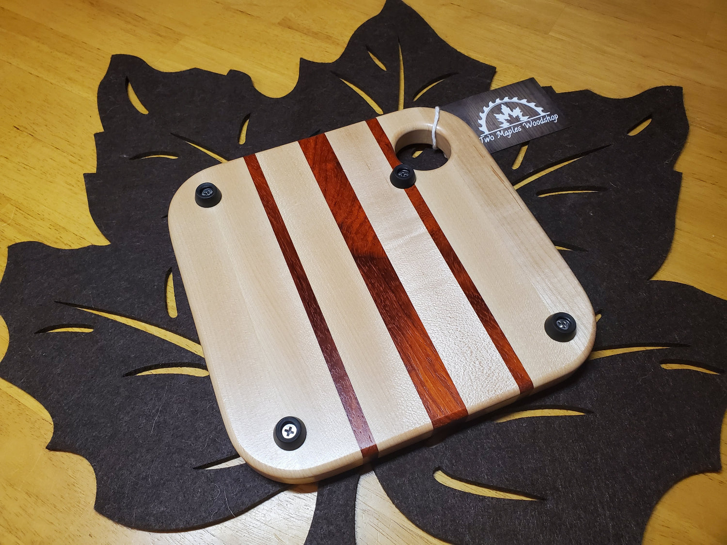 Trivet- Maple, Padauk image 1