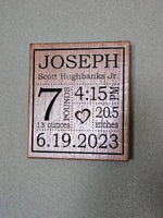 Birth Announcement Baby Stats image 2