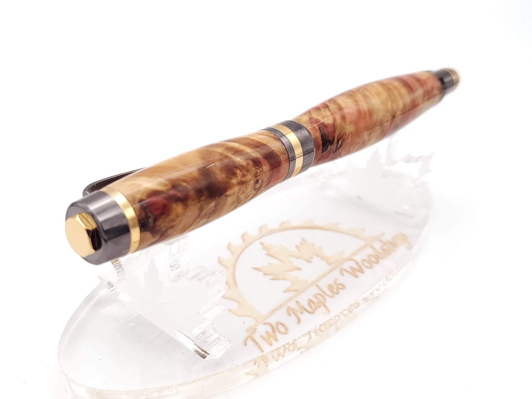 Fountain Pen & Rollerball Set | Box Elder Burl image 10