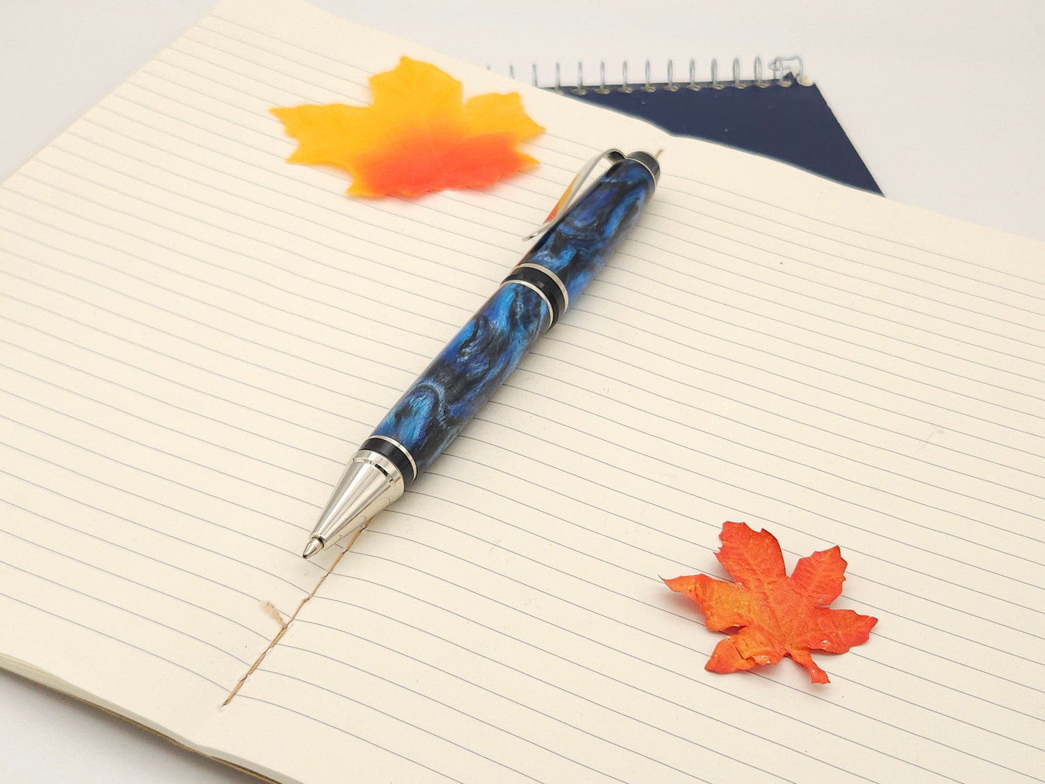 Smoke on the Water DiamondCast Cigar Ballpoint Pen in Rhodium Finish image 0