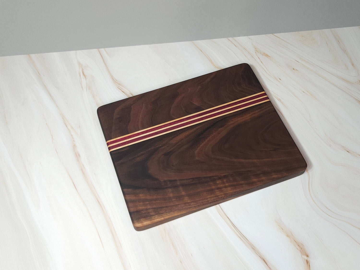 Walnut, Maple, Purpleheart Cutting Board image 0