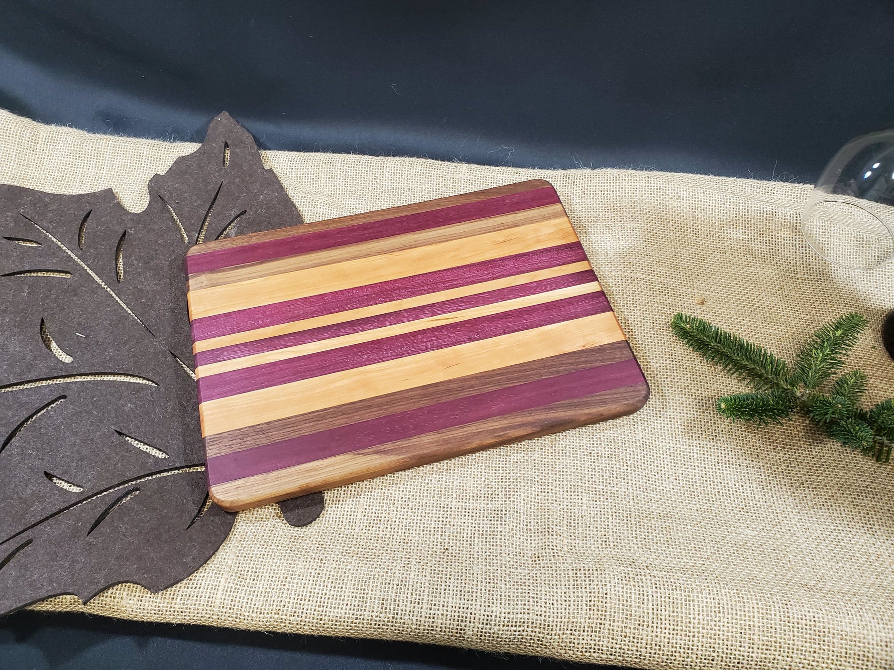 Walnut, Purpleheart, &  Cherry Cutting Board image 4