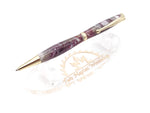 Crimson & Silver Acrylic Ballpoint Twist Pen image 0