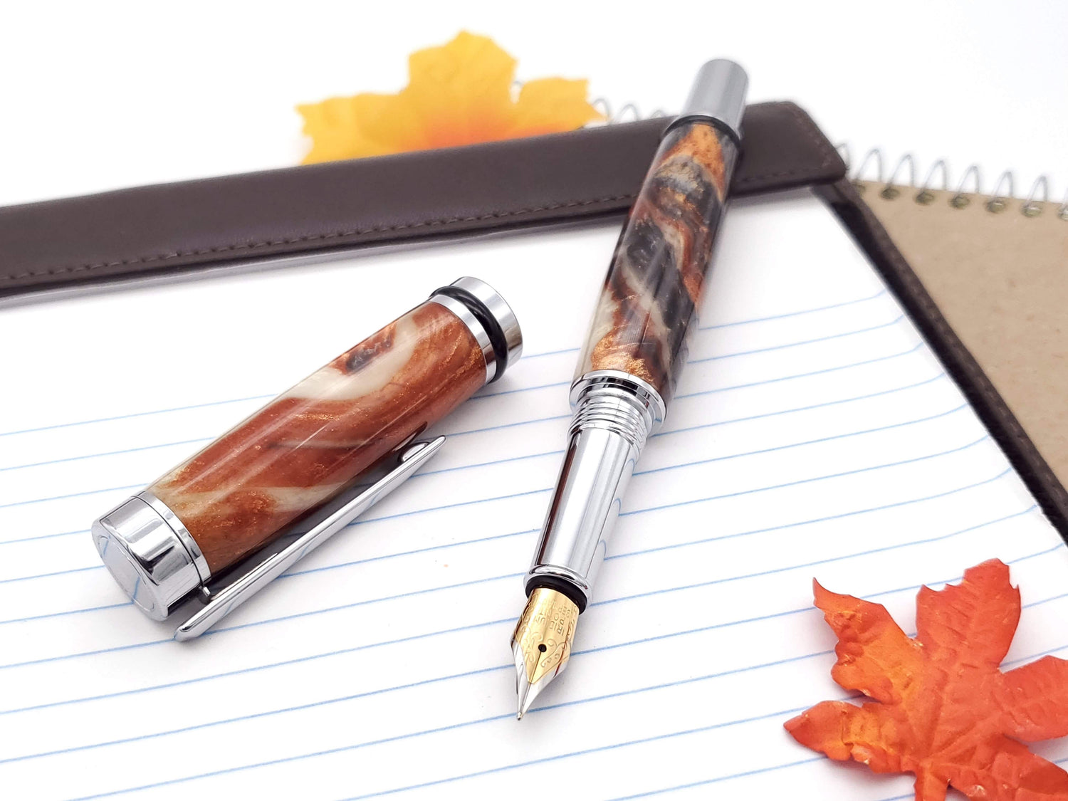 Cameron Fountain Pen in Chrome Finish image 0