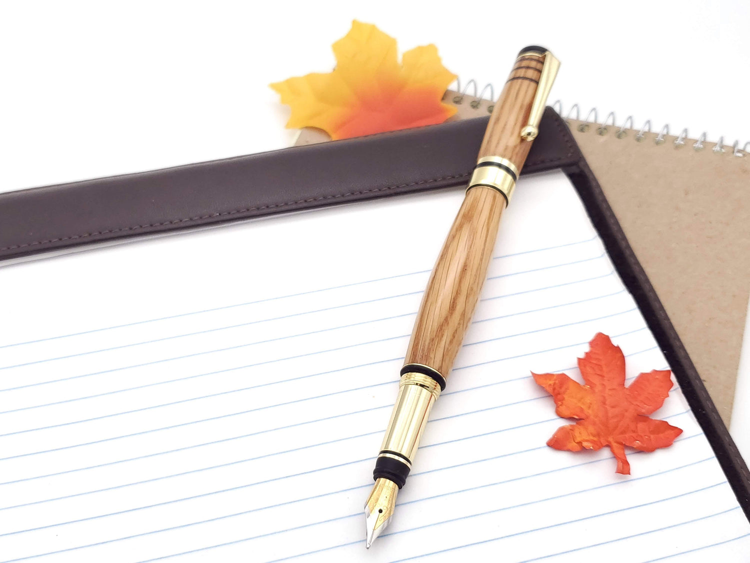 Premium Classic 24k Gold Fountain Pen | Jack Daniels Whiskey Barrel image 1