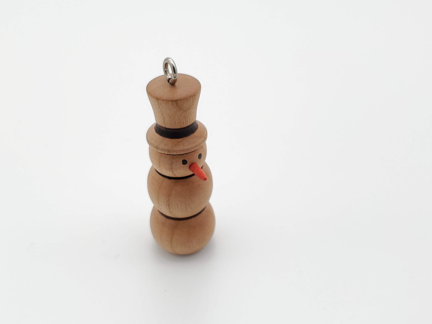 Handmade Wooden Snowman Ornament image 0