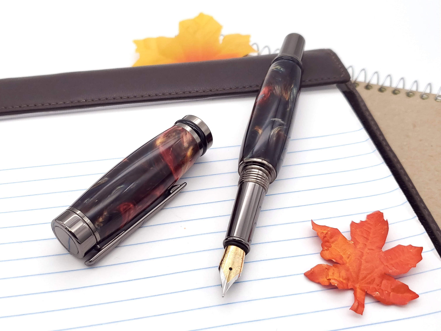Cameron Fountain Pen in Gun Metal Finish image 0
