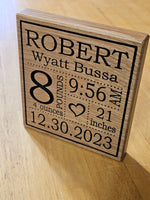 Birth Announcement Baby Stats image 4