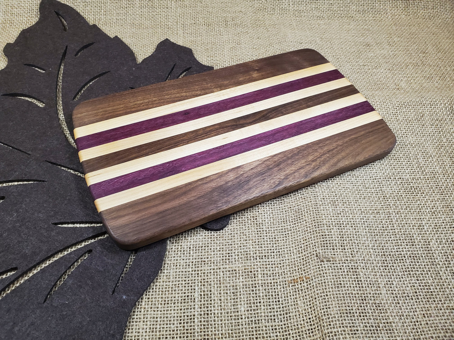 Walnut, Purpleheart & Maple Cutting Board image 0